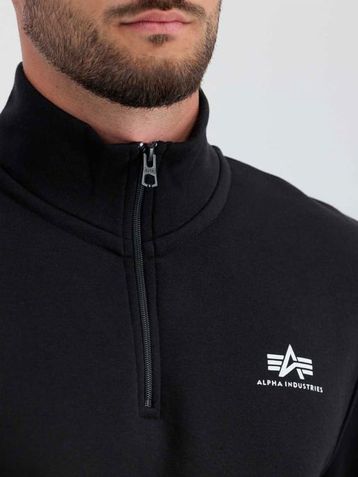 Suéter de media cremallera Alpha Industries SL Negro - Image 3