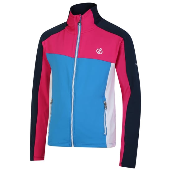 Dare 2B Childrens/Kids Emergent Core Stretch Midlayer (Swedish Blue/Pure Pink) - Image 3