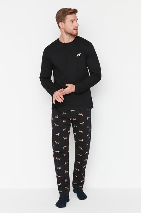 Trendyol Men's Crew neck Pajama Set - Image 3