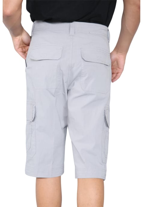 Shorts cargo de secado rápido con múltiples bolsillos para hombre en gris - Image 2