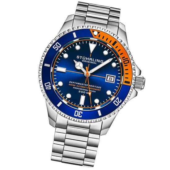 Blue and Orange Swiss Automatic Depthmaster Heritage 42mm Diver - Image 2