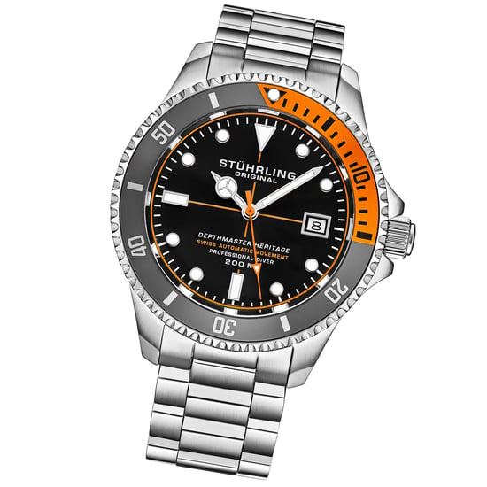Black and Orange Swiss Automatic Depthmaster Heritage 42mm Diver - Image 2