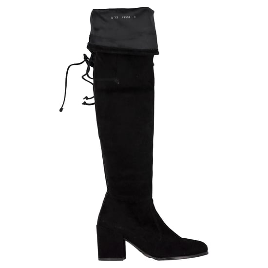 Stuart Weitzman Tieland 85 Over-The-Knee Boots in Black Suede - Image 1