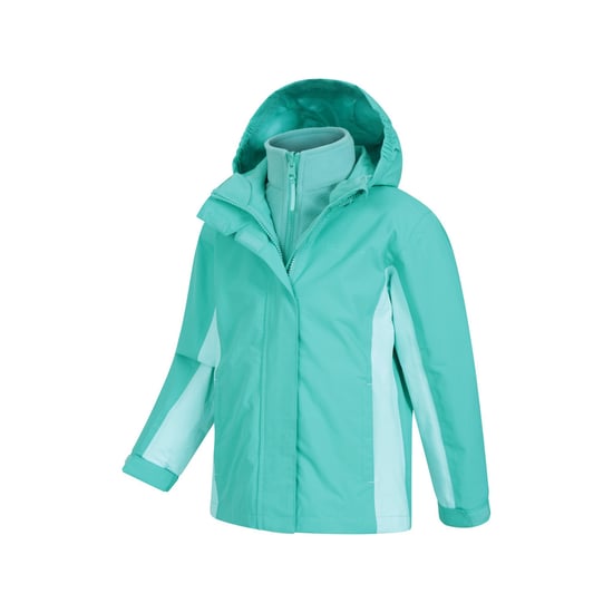 Mountain Warehouse Childrens/Kids Lightning 3 in 1 Waterproof Jacket (Teal) - Image 3