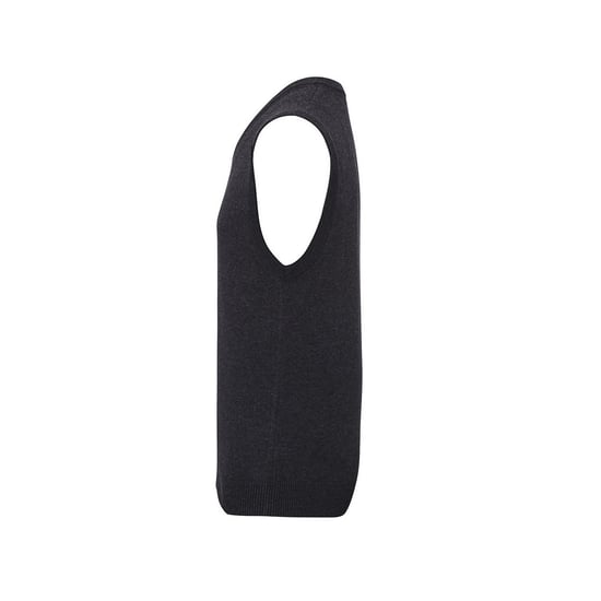 Premier Mens Knitted Sleeveless Sweater Vest (Charcoal)