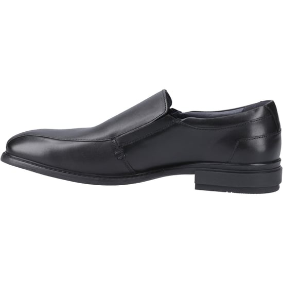 Pod Spear Leather Men's Black Slip-On Shoes - Image 4