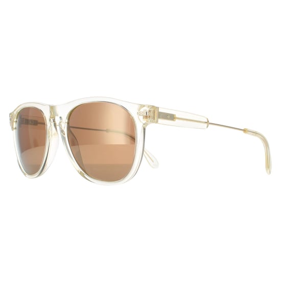 Serengeti Round Mens Light Gold Champagne Polarized Drivers Gold Amboy