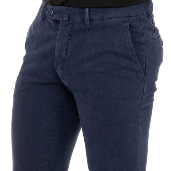 Men's long trousers with straight cut hems KMTA01