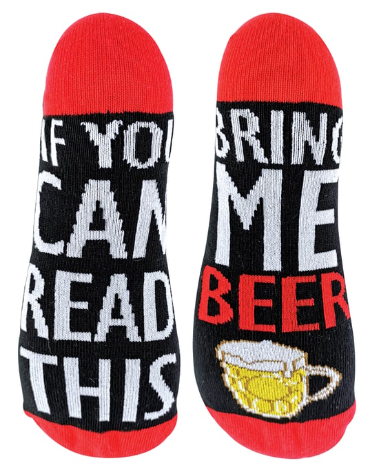 If You Can Read This Socks Tráeme calcetines de cerveza - Image 1