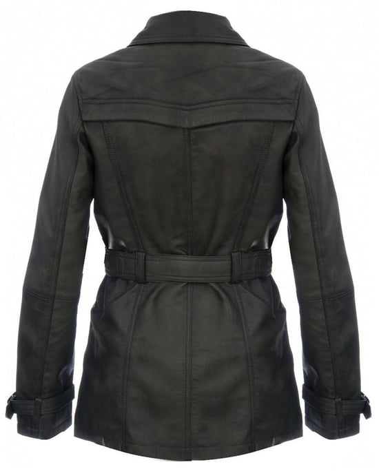 Women's mid-length leather trench coat - Oakham
