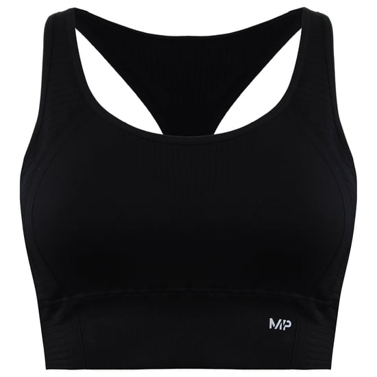 MyProtein Tempo Ultra Seamless Womens Black Sports Bra - Image 1