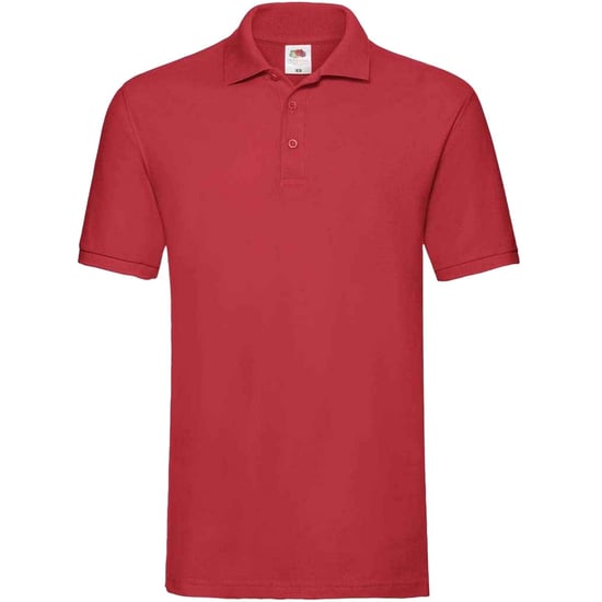 Fruit of the Loom Mens Premium Cotton Pique Polo Shirt (Red) - Image 1