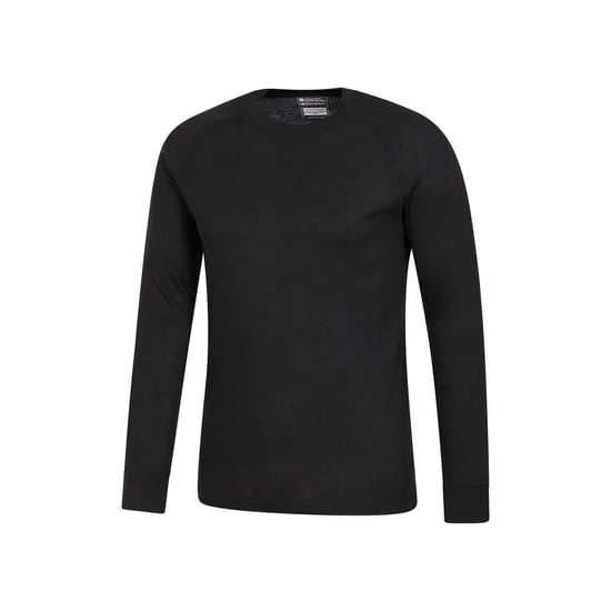 Mountain Warehouse Mens Talus Round Neck Long-Sleeved Thermal Top (Black)