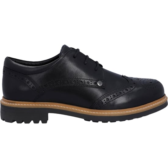 Hunter Cawdor Leather Men's Black Brogues Shoes - Image 6