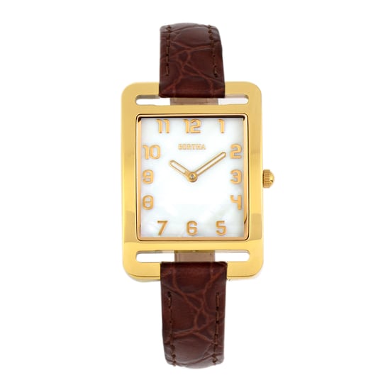 Bertha Marisol Swiss MOP Leather-Band Watch
