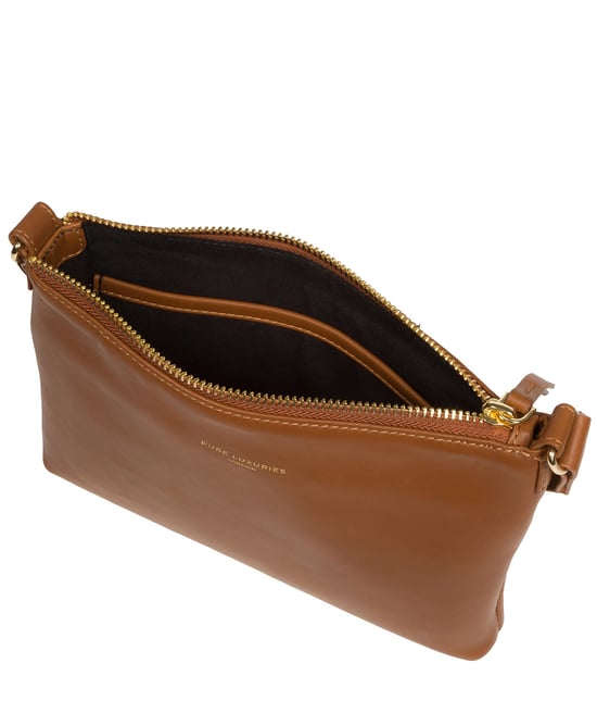 'Nessa' Oak Nappa Leather Cross Body Bag