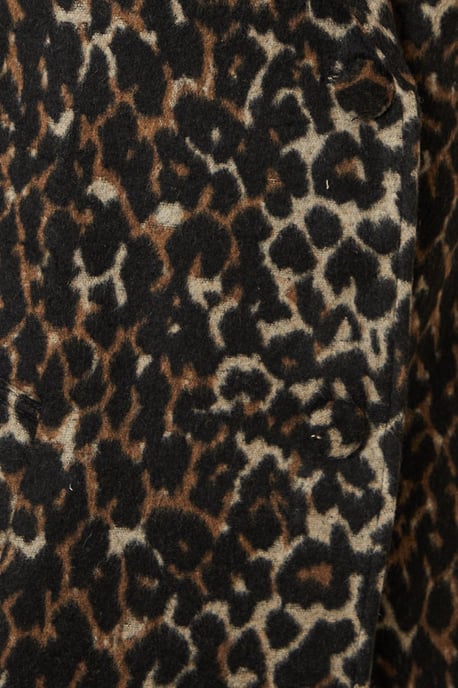 Animal Wool Midi Coat