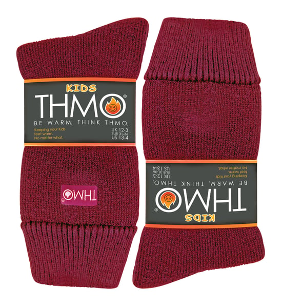 Calcetines térmicos de invierno para niños | THMO | Calcetines de forro polar para niños y niñas - Fucsia - Image 2
