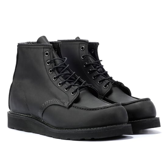 Red Wing Shoes 6 Inch Moc Classic Leather Men's Black Boots - Image 1
