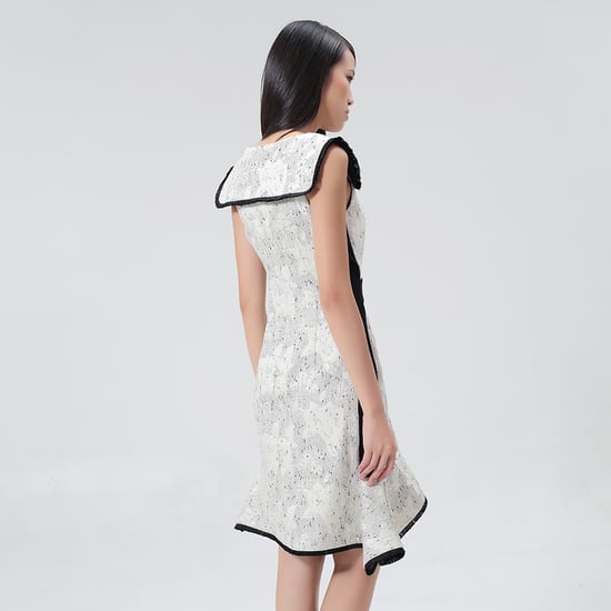 Tailored brocade dress with contrasting braids - Image 6