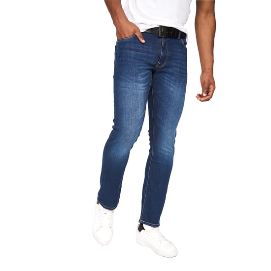Crosshatch Mens Cadman Straight Jeans (Stone Wash) - Image 3