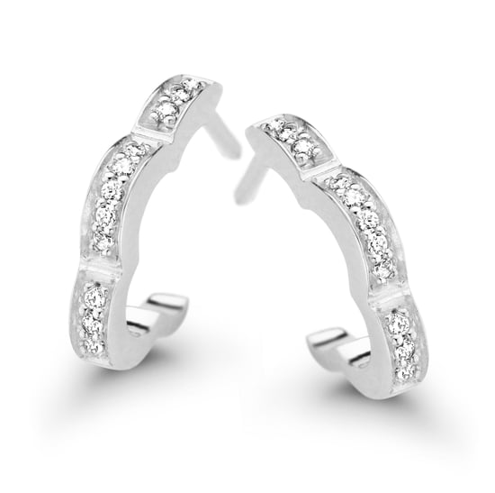 Orphelia 'Onyx' Women's 925 Sterling Silver Set: Chain-Pendant + Earrings - Silver SET-7127 - Image 3