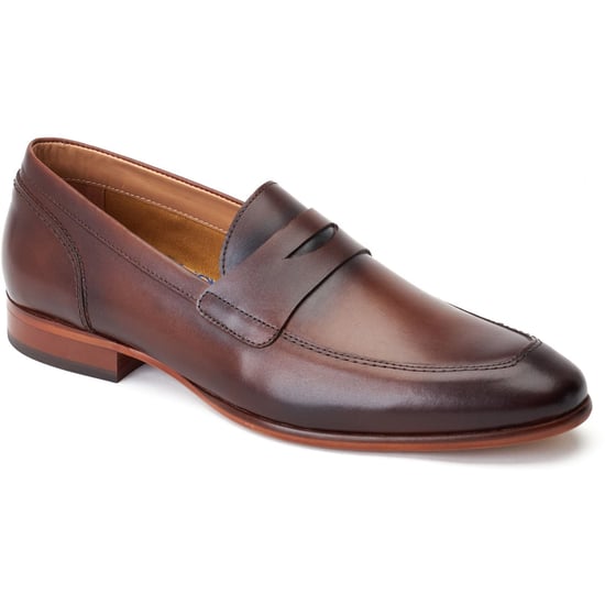 Base London Bruno Leather Men's Burnt Brown Loafers - Image 1