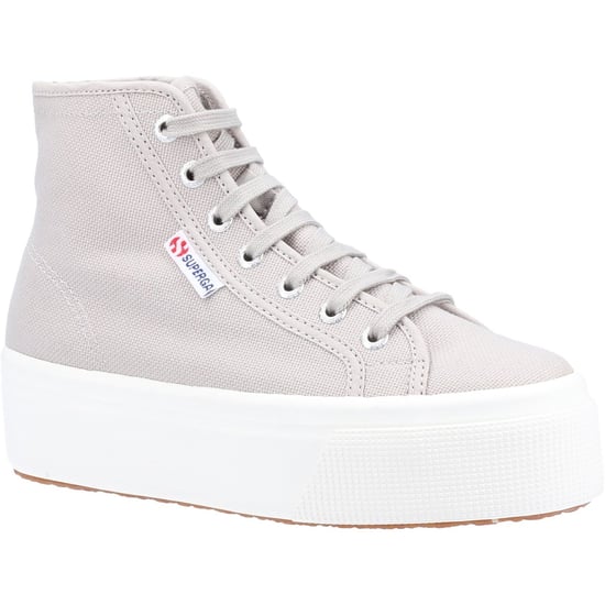 Superga 2708 HI Top Cotton Women's Grey Colomba/White Avorio Boots - Image 1
