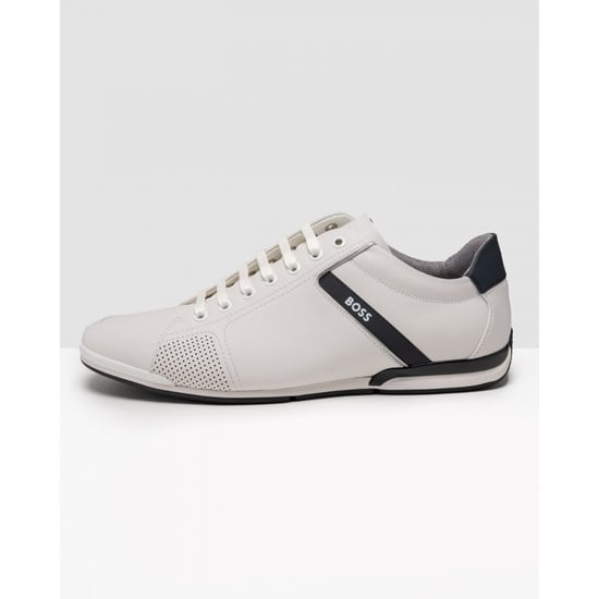 BOSS Green Saturn Leather Lux Low Profile Mens Trainers - Image 3