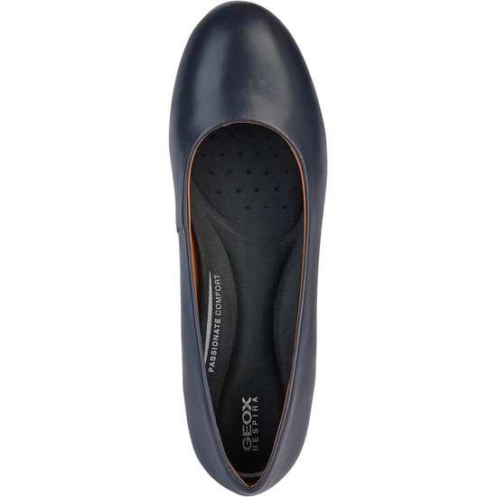 Geox D ELEANA A Leather Bovine Full Grain Women's Navy Heels - Image 4