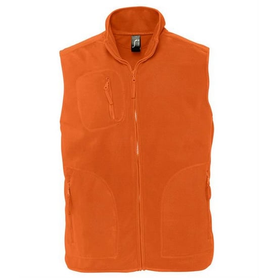 SOLS Unisex Adult Norway Fleece Gilet (Orange) - Image 1