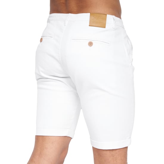 Crosshatch Mens Sinwood Chino Shorts (White) - Image 3