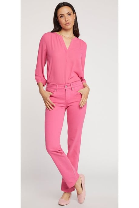 Marilyn Straight Jeans Pink Premium Denim