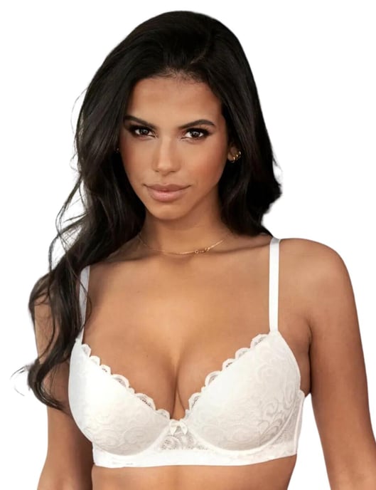 183002 Pour Moi Romance Padded Push up Plunge Bra