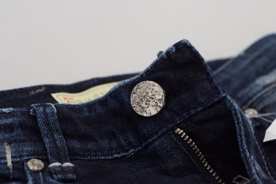 Acht Jeans de Mujer Casual en Denim de Bajo Cintura de Algodón Azul Ajustados - Image 5