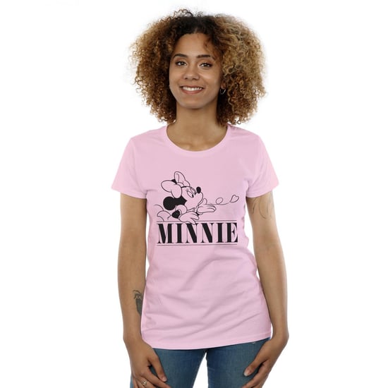 Disney Womens/Ladies Minnie Mouse Kiss Cotton T-Shirt (Baby Pink) - Image 2