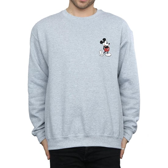 Disney Mens Mickey Mouse Kickin Retro Chest Sweatshirt (Sports Grey) - Image 3
