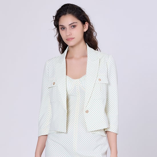 Safari pockets crop jacket with dots print - Image 3
