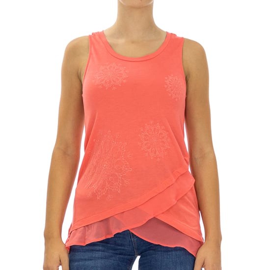 Women's wide round neck tank top 73T2EX1