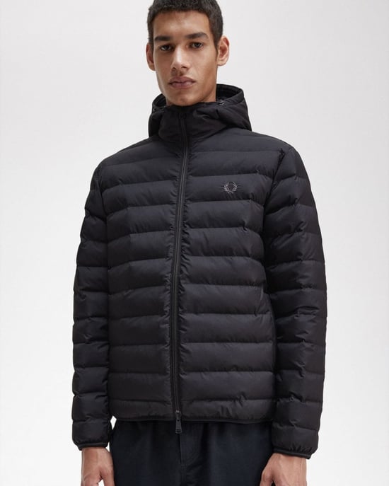 Fred Perry Mens Hooded Insulated Jacket
