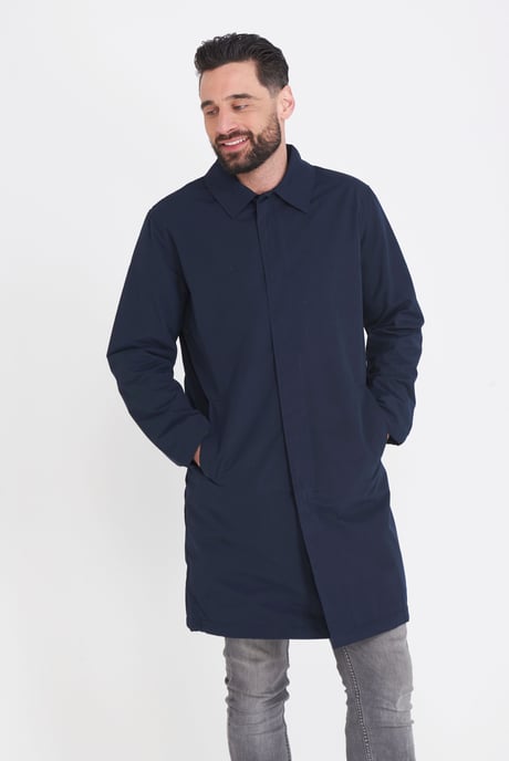 Carter & Jones Fleece Lined Raincoat in Navy