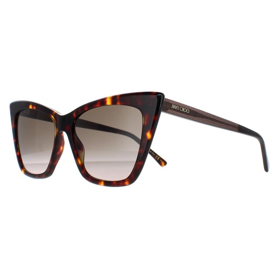 Jimmy Choo Gafa de sol Cat Eye para mujer Havana Brown Gradient LUCINE/S - Image 2