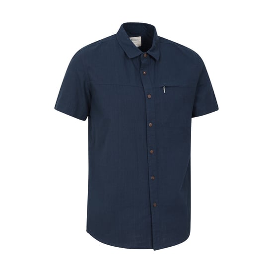 Mountain Warehouse Mens Coconut Slub Short-Sleeved Shirt (Dark Blue) - Image 6