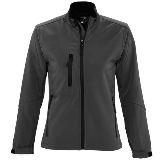 SOLS Womens/Ladies Roxy Soft Shell Jacket (Breathable, Windproof And Water Resistant) (Charcoal) - Image 1