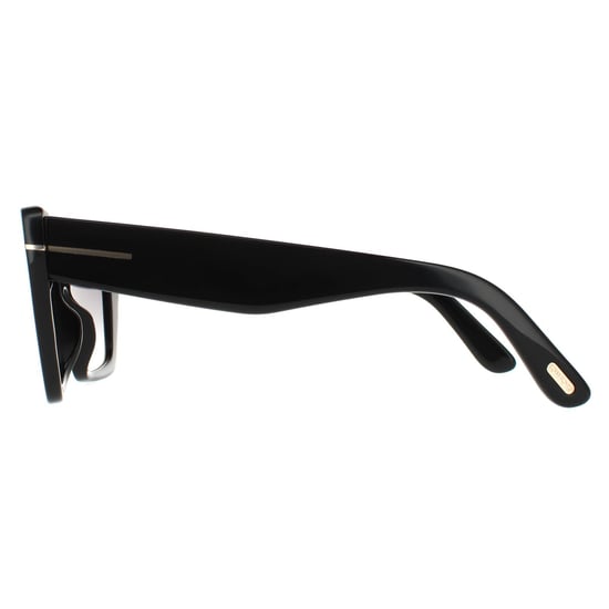 Tom Ford Gafas de Sol Cat Eye para Mujer Negro Brillante Gradiente Gris Ahumado - Image 3