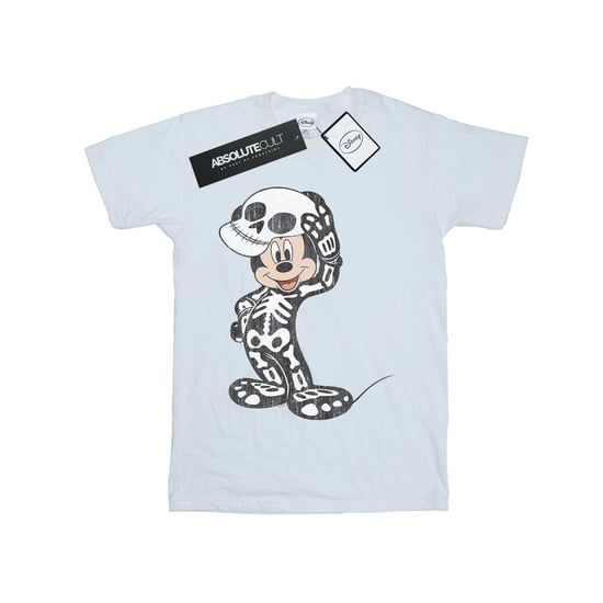 Disney Mens Mickey Mouse Skeleton T-Shirt (White)