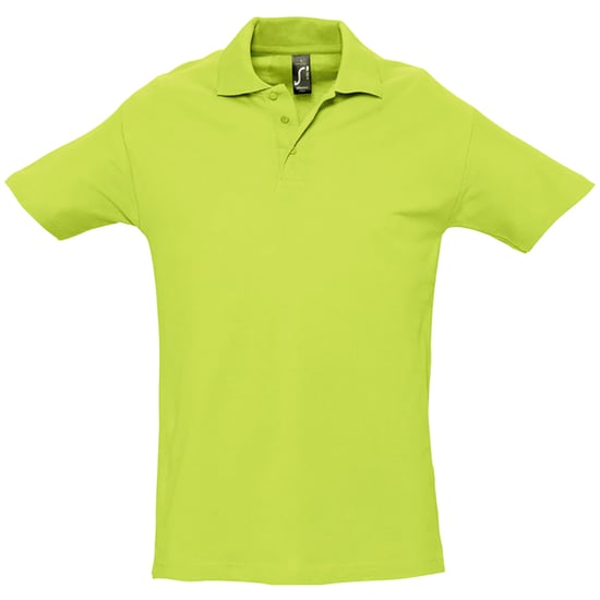 SOLS Mens Spring II Short Sleeve Heavyweight Polo Shirt (Apple Green) - Image 1