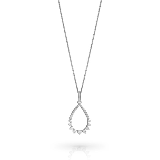 Orphelia 'Petal' Women's 925 Sterling Silver Set: Necklace + Earrings - Silver SET-7564 - Image 2
