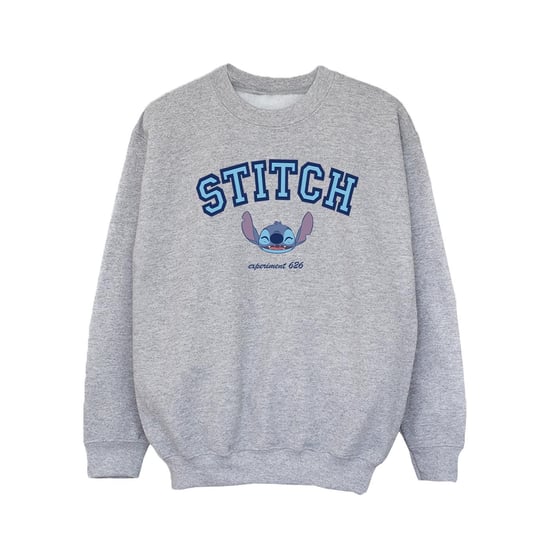 Disney Girls Lilo And Stitch Collegial Sweatshirt (Sports Grey)
