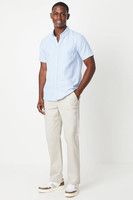 Oxford Fine Stripe Short Sleeve Shirt